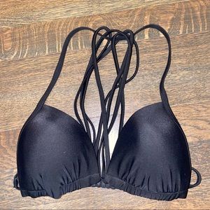 Aerie Black Triangle Bathing Suit Top